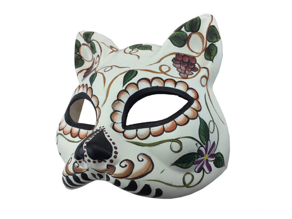 Gatto Cat Day of The Dead Mask | Dia de Los Muertos Masquerade Mask M9461 Blue by Beyond Masquerade