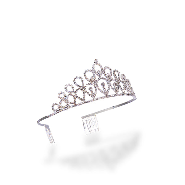 Rhinestone Tiara with Tear Drop Design