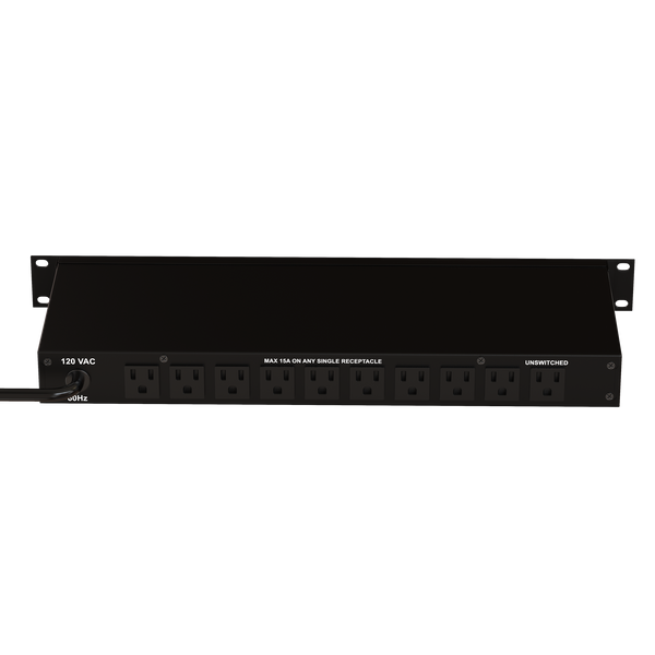 1U, 11 outlet, 20A, base level spike and noise suppression