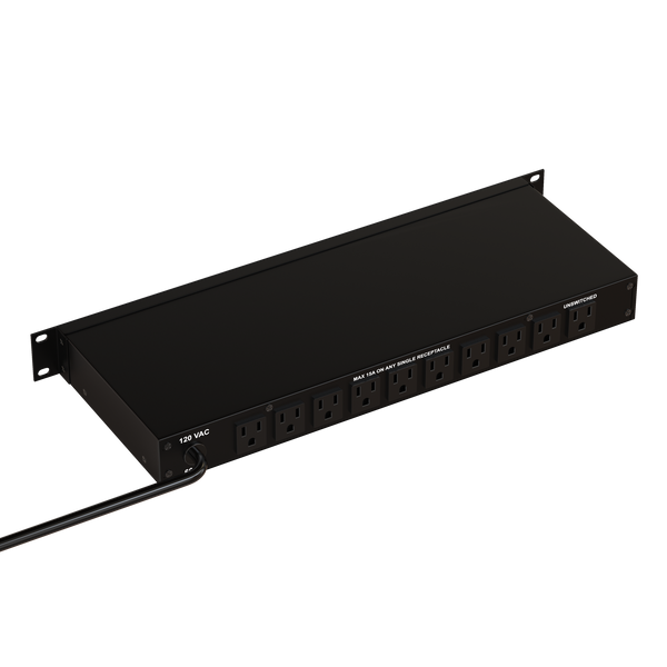 1U, 11 outlet, 15A, base level spike and noise suppression