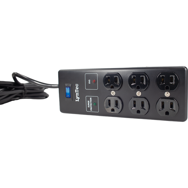 6-outlet surge block, 15A, 2x3 configuration, EVS