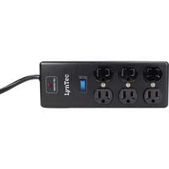 6-outlet surge block, 15A, 2x3 configuration