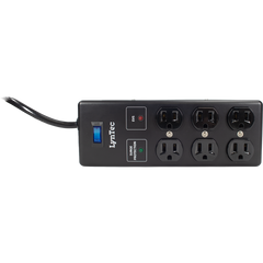 6-outlet surge block, 15A, 2x3 configuration, EVS
