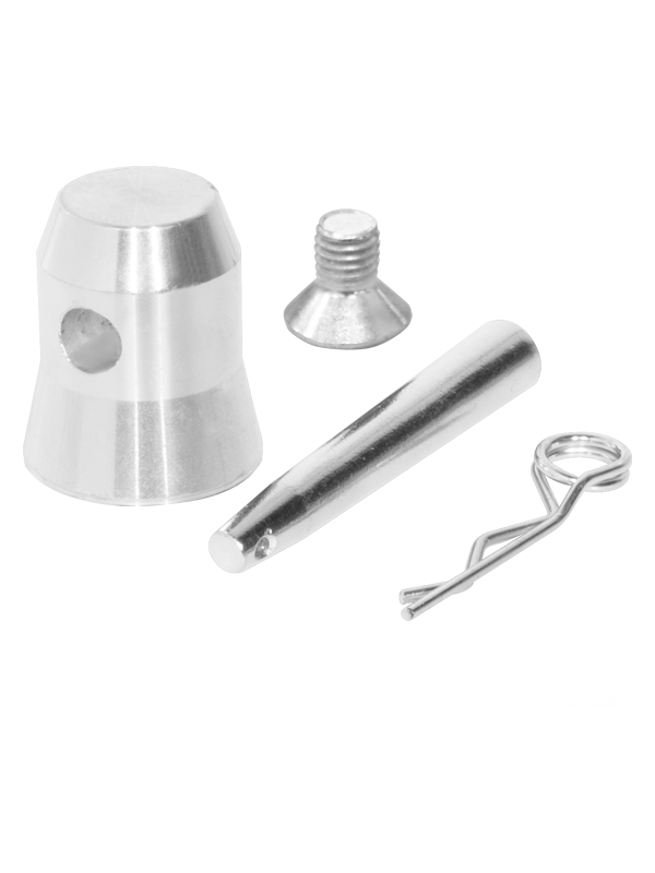 Connectors for bases (4 half-conicals, 4 M10 bolts, 4 spigots, 4 safety pins)