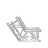 2-Way, 120° Corner with 1 set of hardware (6pcs = hexagon)