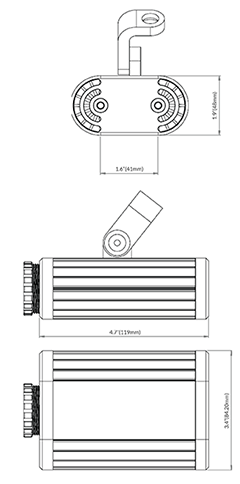 Image Spot Mini Projector, 3000K, IP65, Black, No Lens, No External Driver