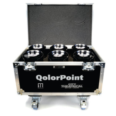 QolorPoint® Wireless LED Uplighter, 6 Units & Charging Case