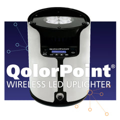 QolorPoint® Wireless LED Uplighter, 6 Units & Charging Case