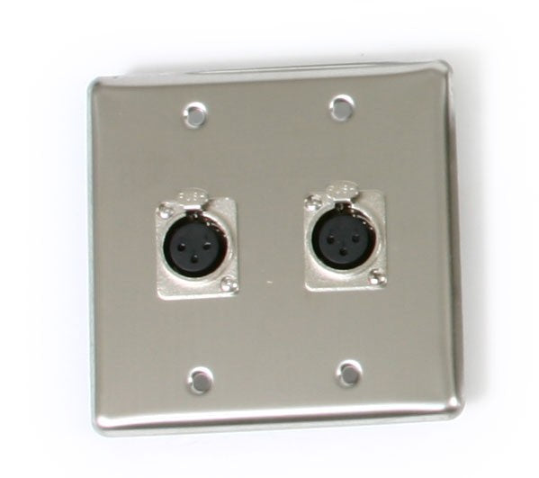 OSP Q-2-XLR Double Gang Wall Plate with 2 XLR - DISCONTINUED