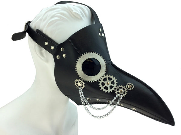 Black Steampunk Plague Doctor Mask