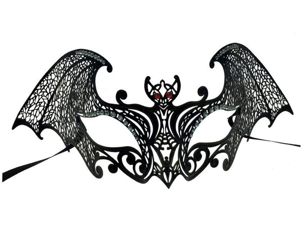 Laser Cut Black Bat Mask