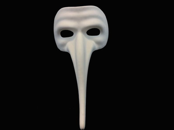 White Mask with Long Curved Nose