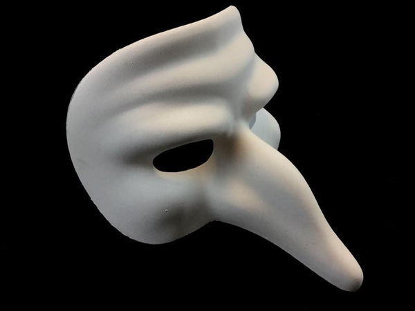 White Mask with Medium Length Nose