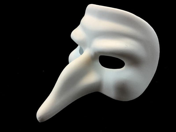 White Mask with Medium Length Nose